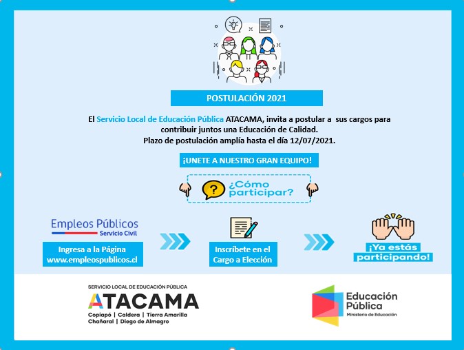SLEP Atacama extiende plazo para postular a concursos públicos